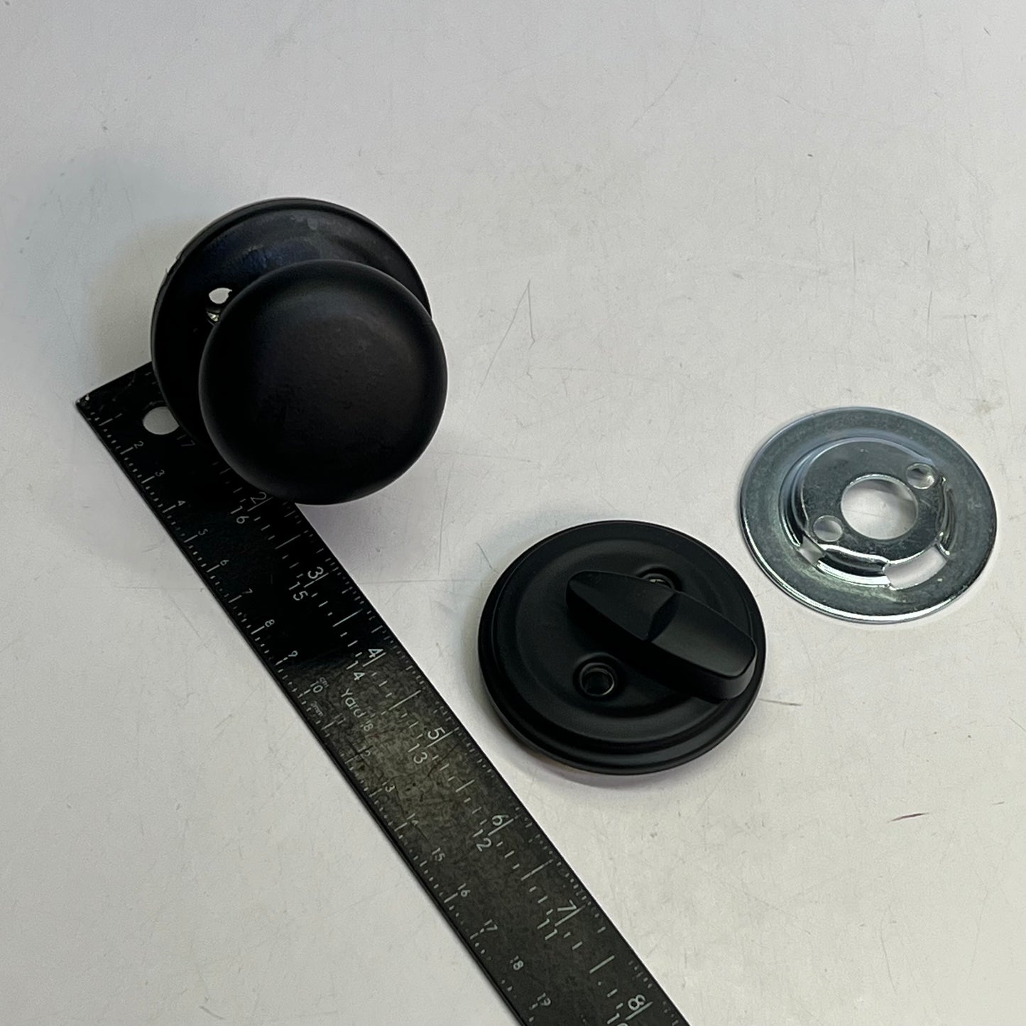 KWIKSET Interior Trim Pack Hancock Knob Single Cylinder Matte Black 99660-271