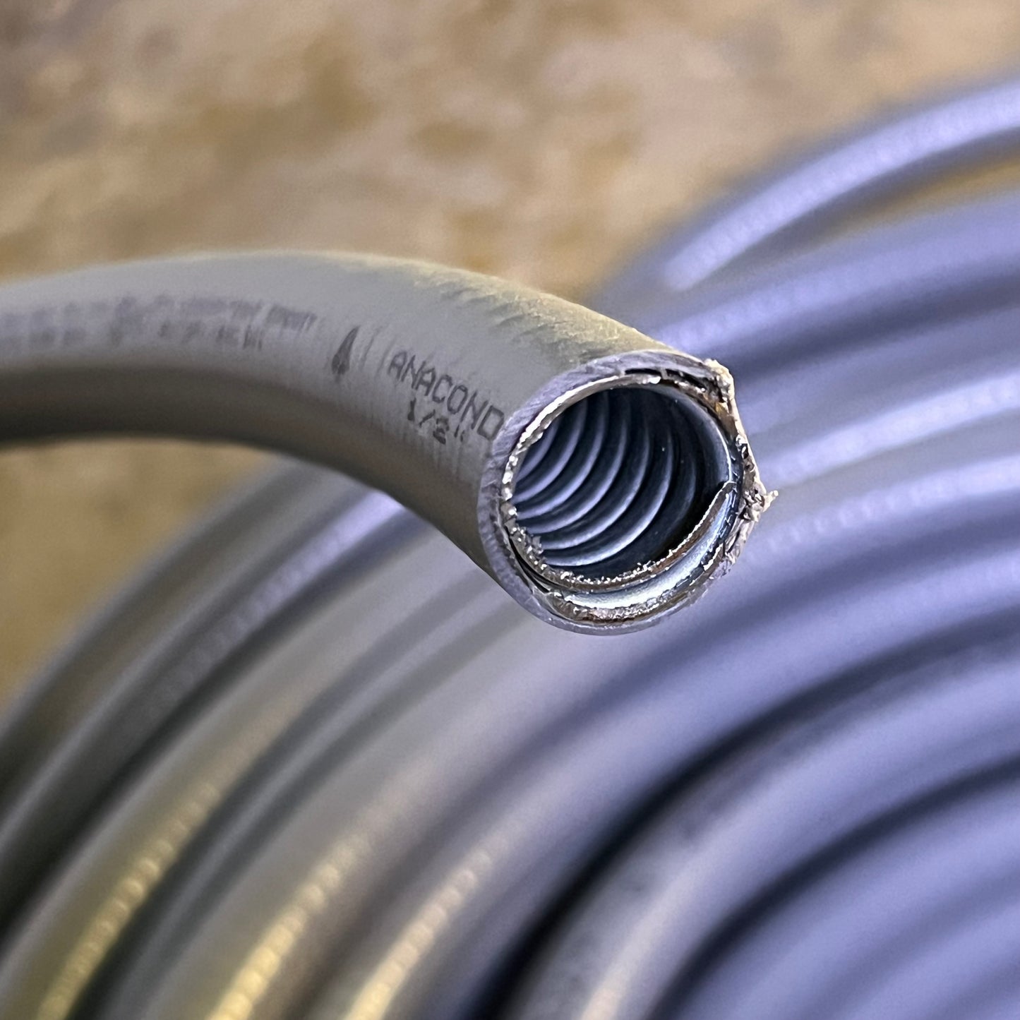 SEALTITE Flexible Liquid Tight Conduit Sz 200 ft x 1/2" Grey 34211