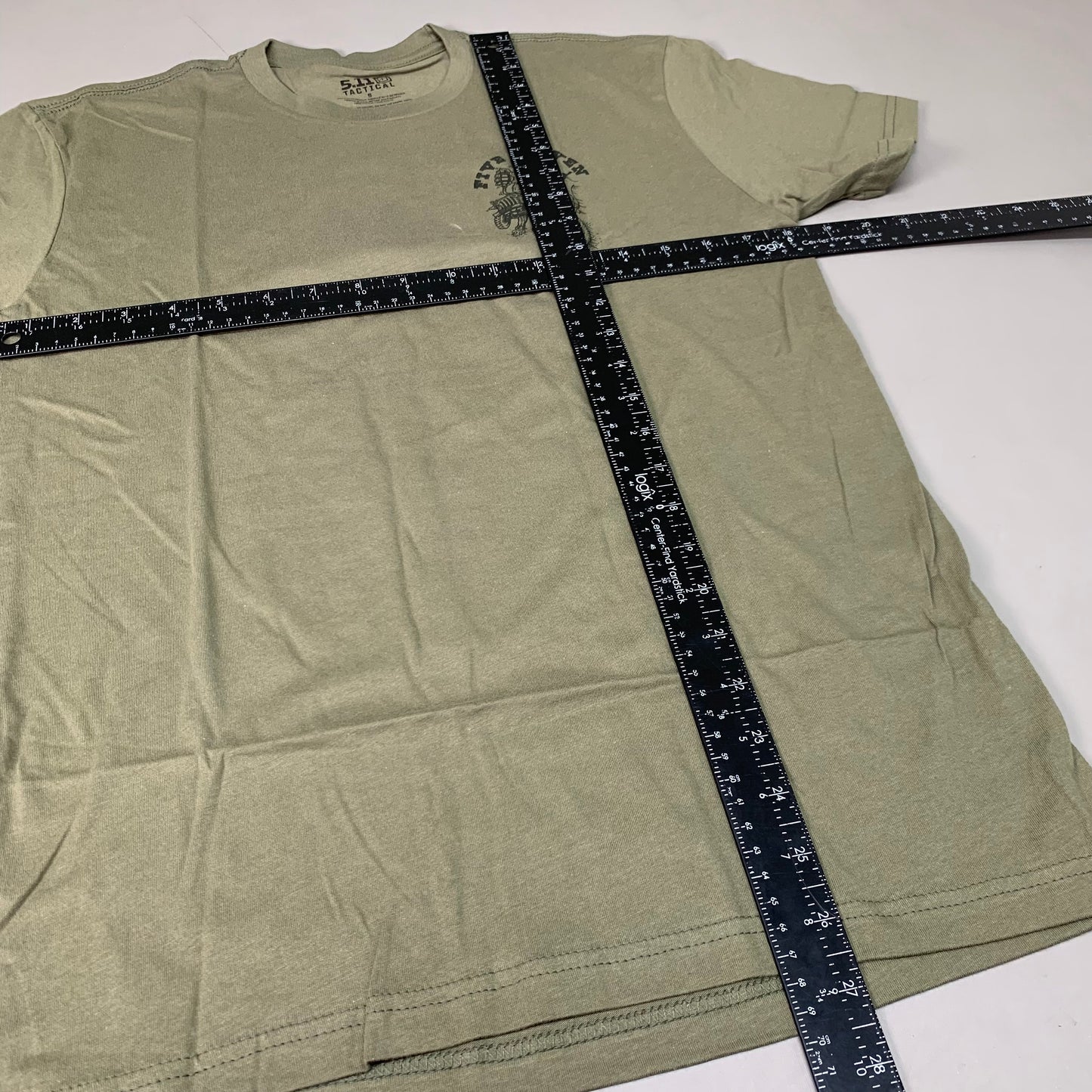 5.11 TACTICAL Crazy Willy T-Shirt 100% Cotton 225 Military Green Sz S #76195