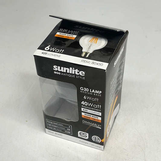 ZA@ SUNLIGHT (2 PACK) Led G25 Lamp White Bulb & G30 Antique Style Bulb Medium Base  Warm White (As-is)