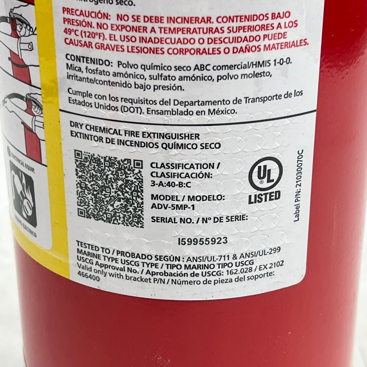BADGER FIRE PROTECTION Dry Chemical Portable Advance Fire Extinguisher  21007866