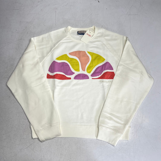 CLOUD 9 Terry Sweatshirt California Inspired  Women's Sz XL Antique White