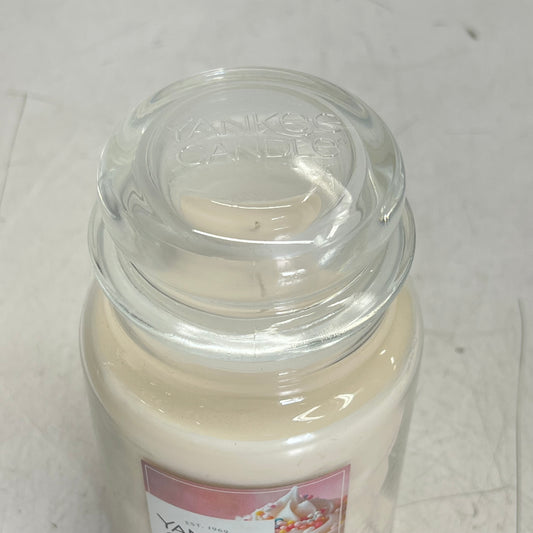 YANKEE CANDLE Single Wick Candle W/ Sealing Lid Vanilla Cupcake Scent 150hr 22oz