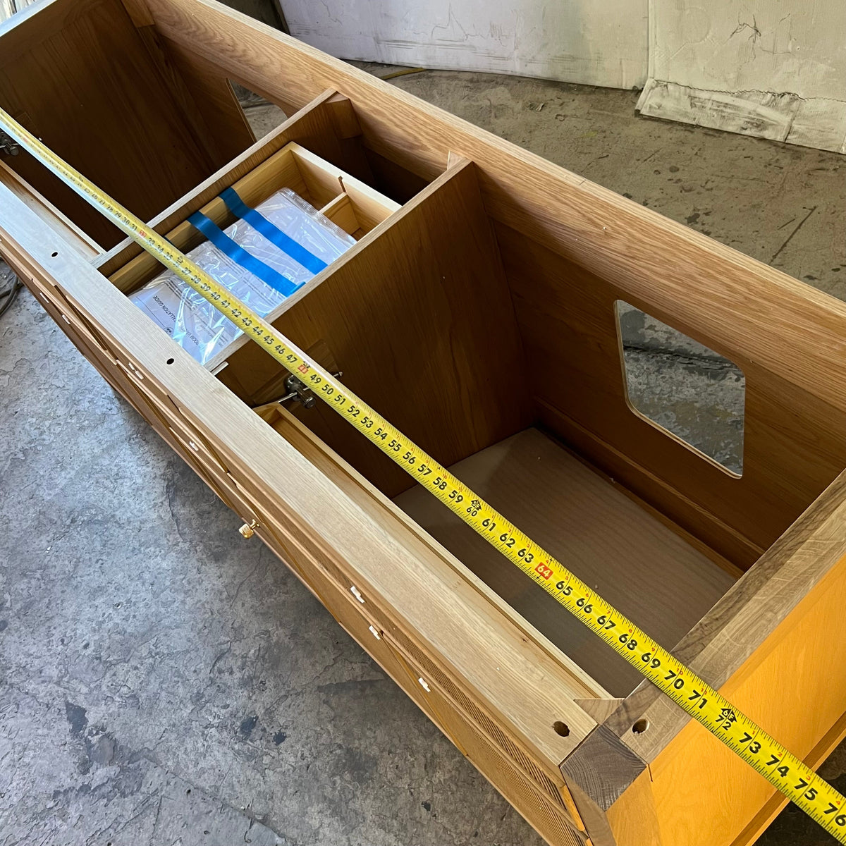 CANITIES Double Sink All Wood Vanity - Cabinet Only Sz 71"L x 22"W x 34"H Sonoma Oak CAB-WHOK-71D