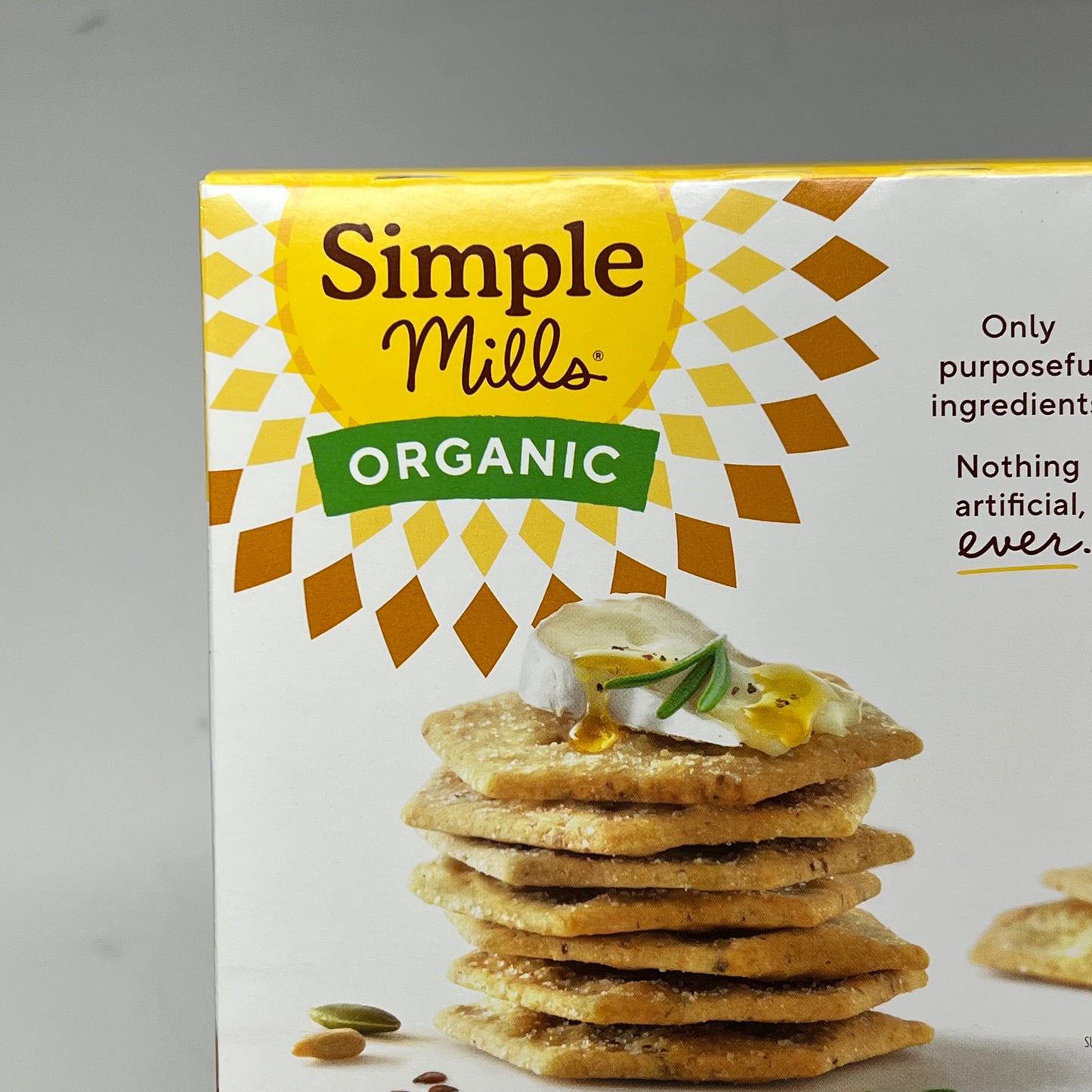 ZA@ SIMPLE MILLS (6 PACK) Organic Seed Flour Crackers Original Flavor 4.2oz BB 10/26