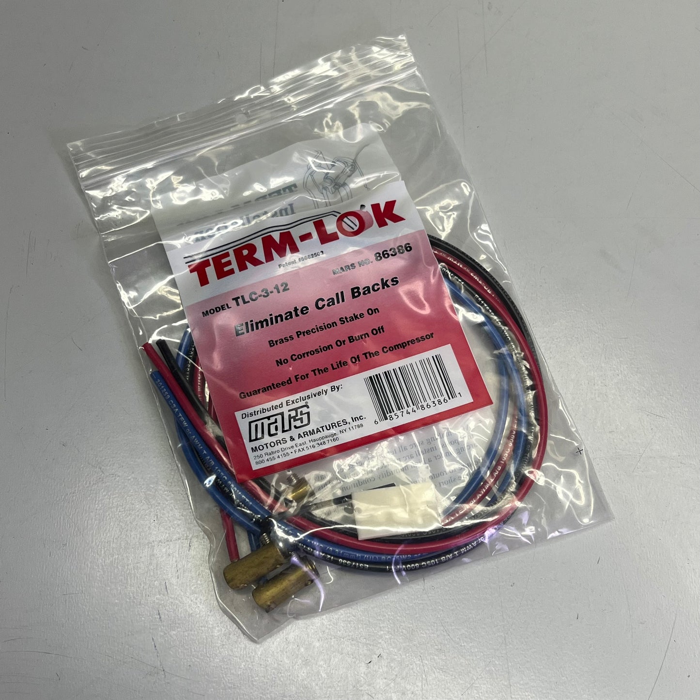MARS Compressor Stake On Repair Kit 600 V 3 Wire 10 Gauge Red/Blue/Black 86388