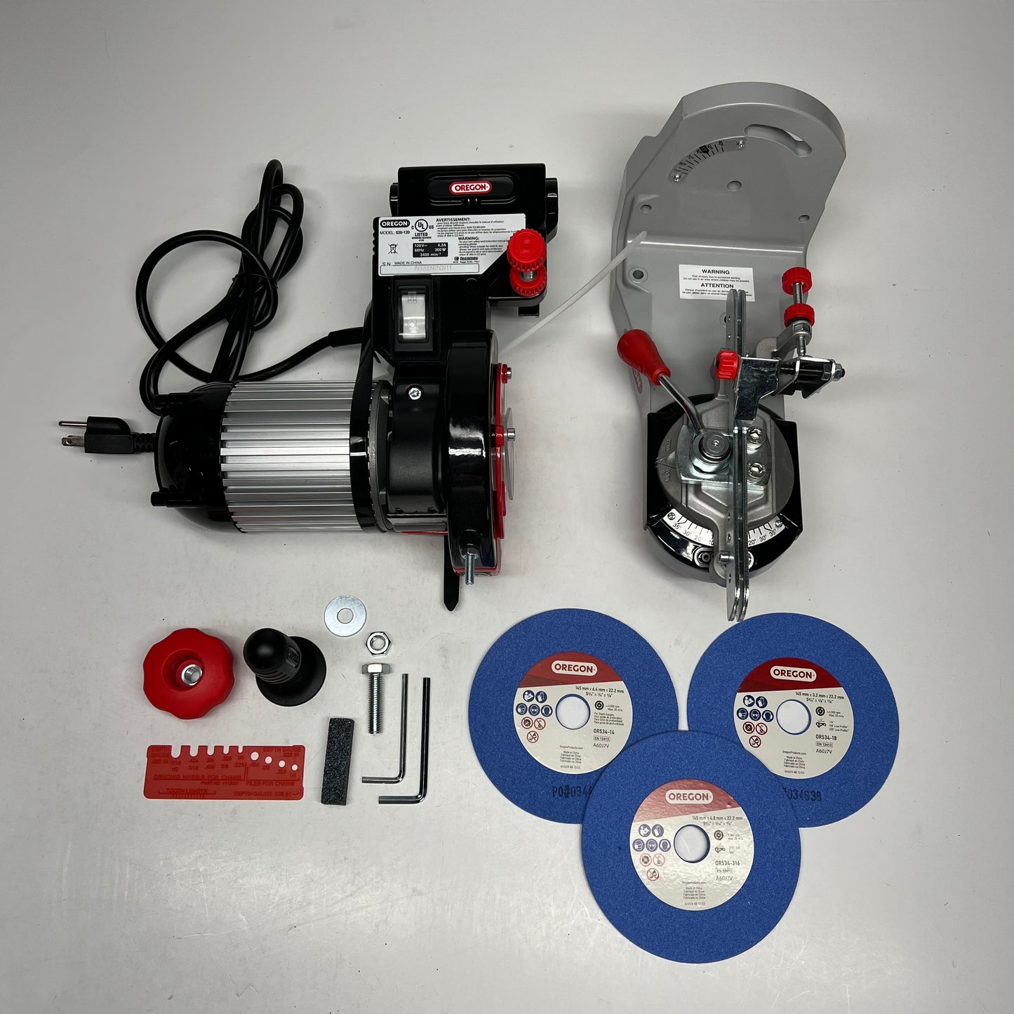 OREGON 520 Series Premium Bench Grinder High Volume Sharpening 120V 520-120