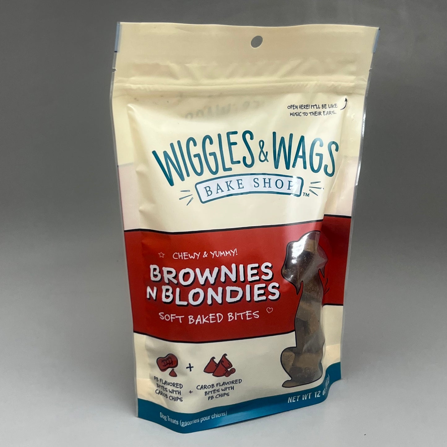 ZA@ WIGGLES & WAGS (2 PACK) Brownies N Blondies Dog Food Treats 12oz (Exp 11/24)