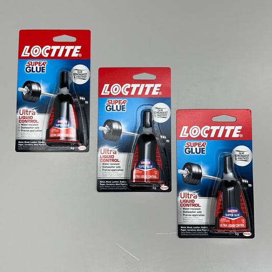 HENKEL LOCTITE (3 PACK) Strongest Super Glue Ultra Liquid Control 0.14oz 1647358