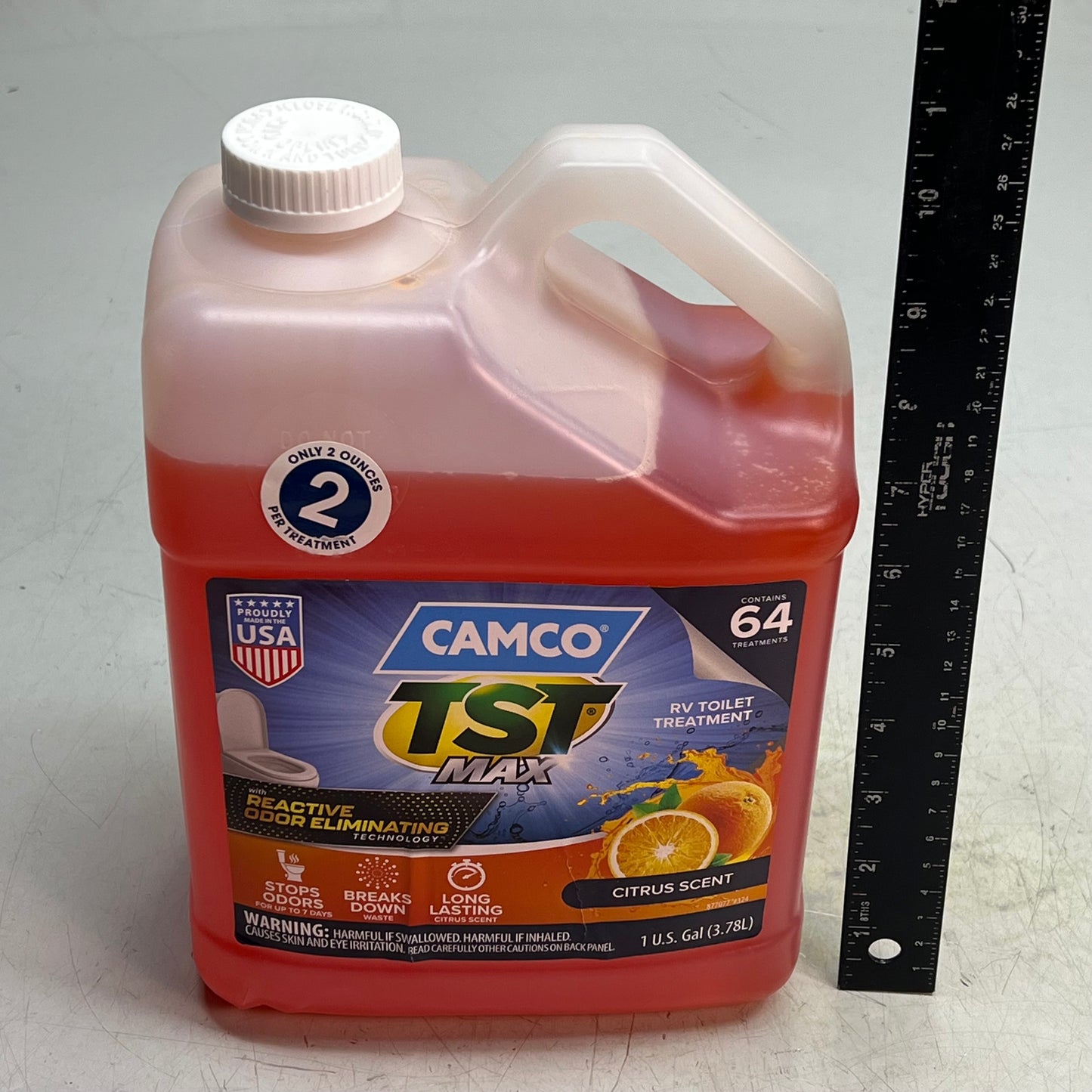 ZA@ ZA@ CAMCO TST MAX RV Liquid Toilet Treatment Citrus Scent 1 Gal Orange 41173
