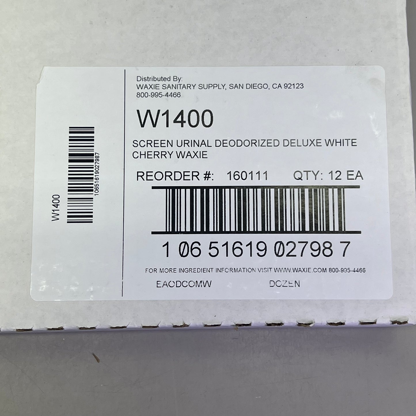 WAXIE (24 PACK) Urinal Screen Flexible Vinyl Cherry Scented One Size White W1400