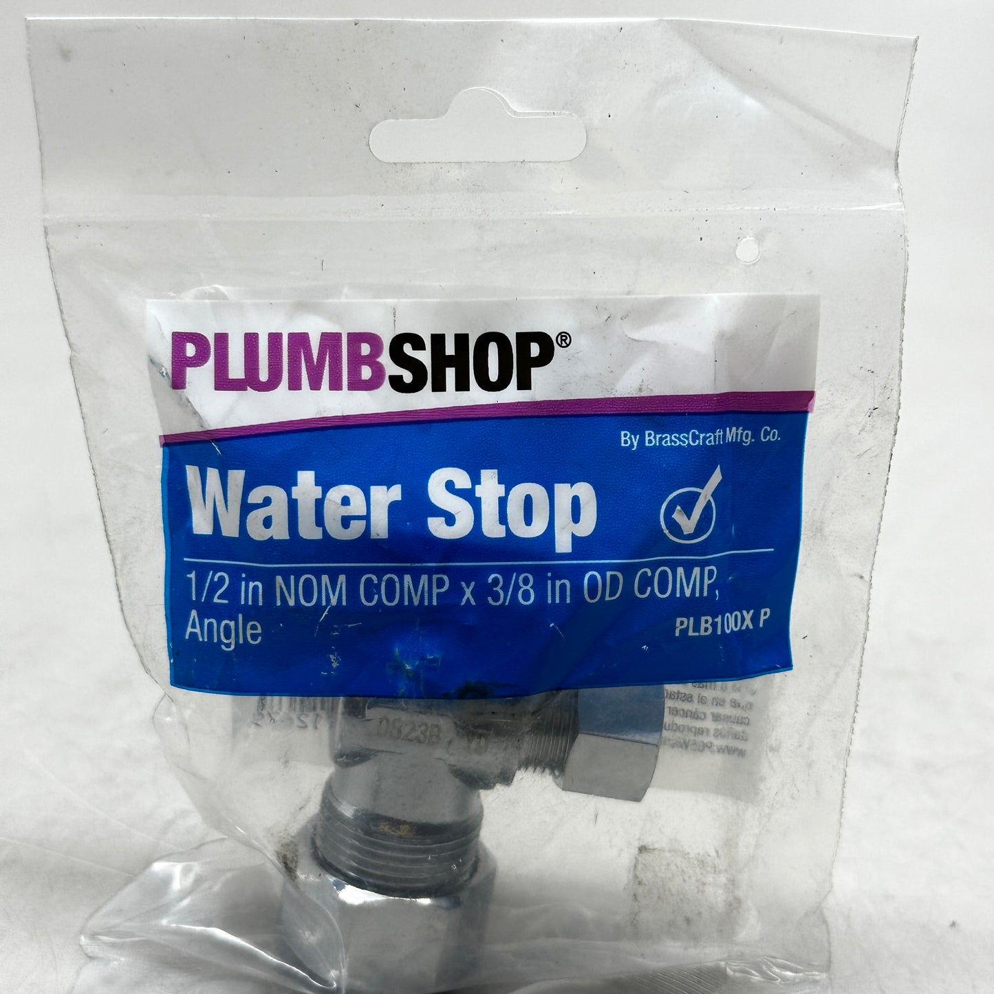 PLUMBSHOP Water Stop 1/2 in. Nom Comp x 3/8 in. OD Comp PLB100X P