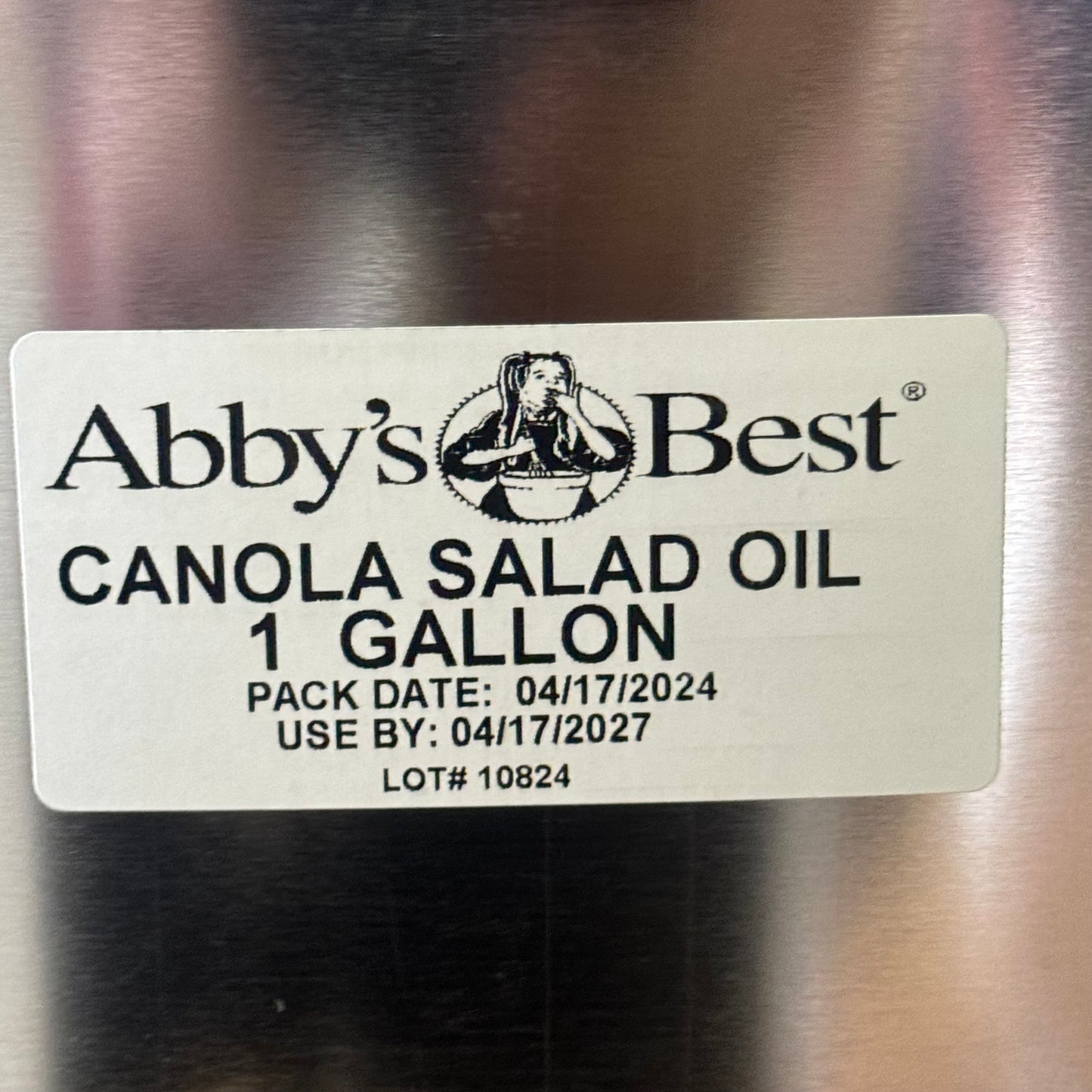 ABBYS BEST (3 PACK) Canola Salad Oil Bulk 1 Gal tin BB 04/27