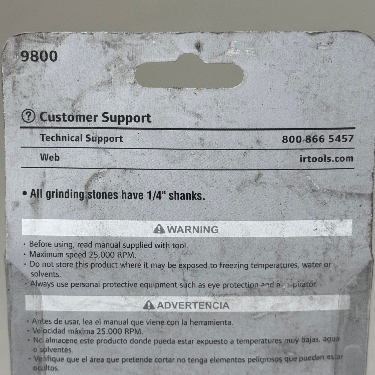 INGERSOLL RAND (2 PACK) Die Grinder Stones 1/4" Shank Lasting 5 Piece Set 9800