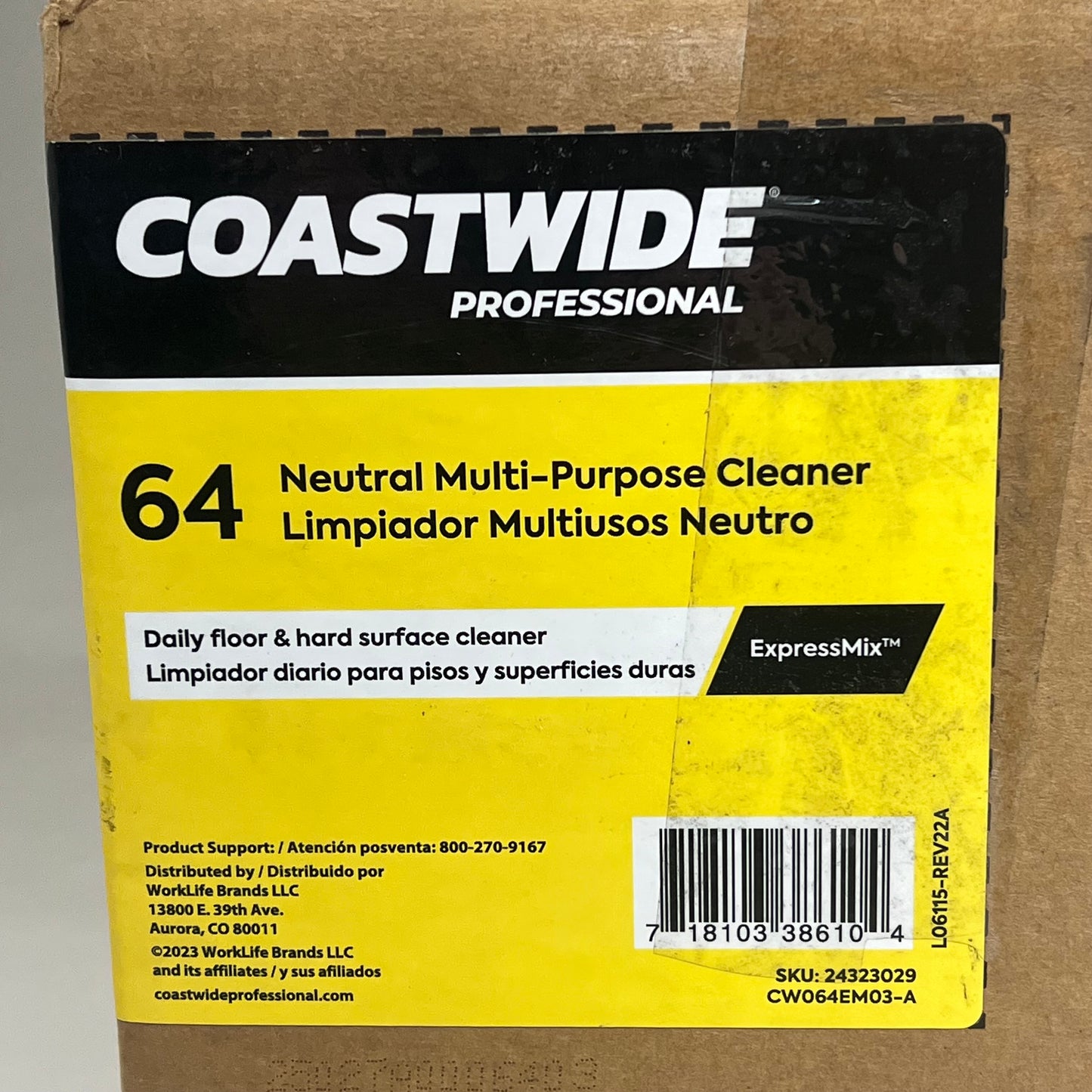 COASTWIDE (2 Pack) All Purpose Neutral Cleaner 6.5L Yellow