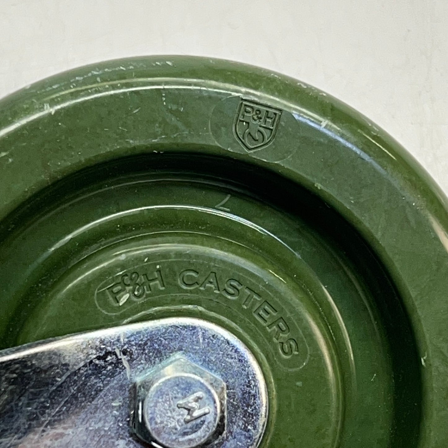P&H CASTERS (2 PACK) SS Caster Epoxy Hi-Temp Wheel 3.125x4.125 Top Plate Green