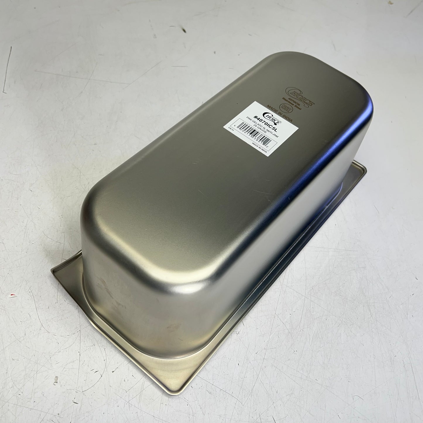 ZA@ CHOICE (9 PACK) 18/8 Stainless Steel Gelato Pan  5 Liter 22 Gauge Silver (As-is)