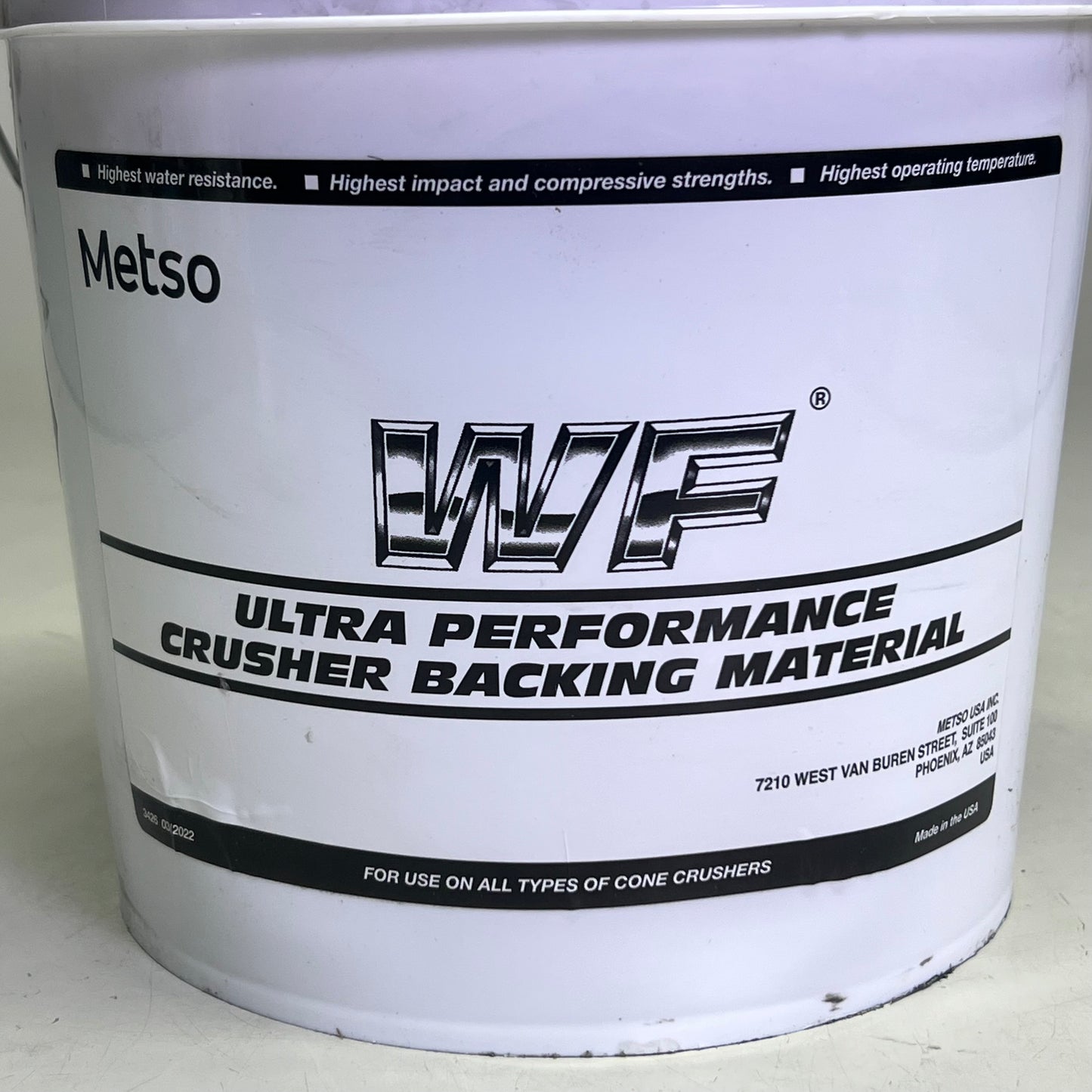 METSO WF Ultra Performance Crusher Backing Material, White 2421441 BB 11/25