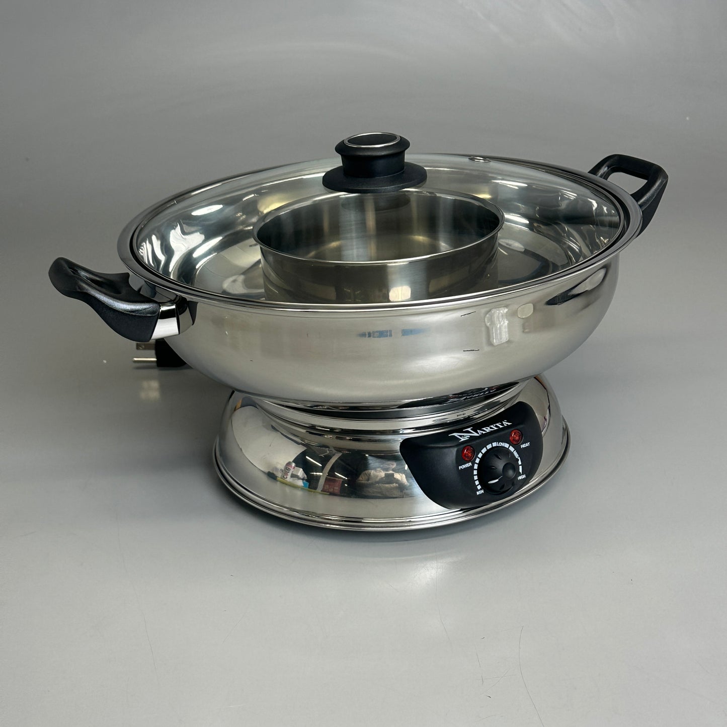 NARITA Electric Stainless Steel 2 Way Hot Pot 4.5qt NEC-3016