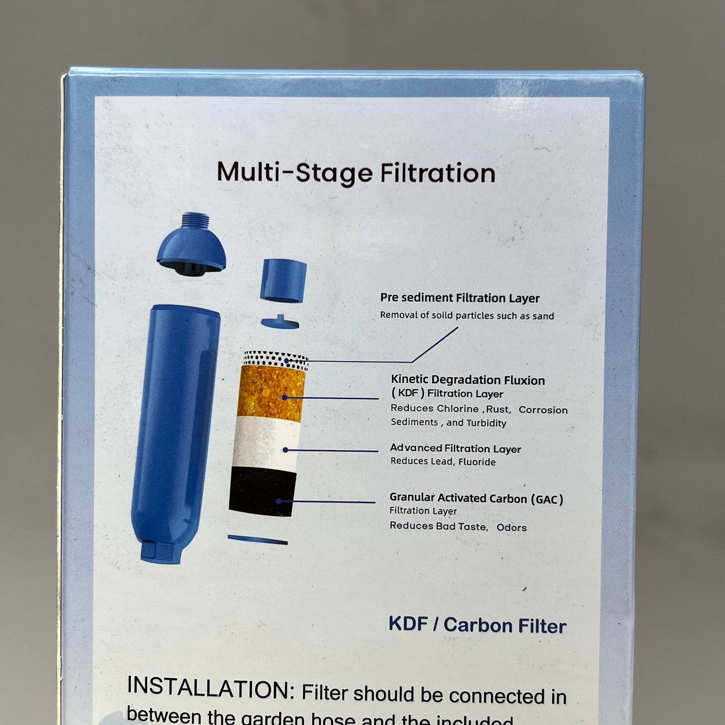 ORCA PLUNGE  Garden Pre-filter Hose Filter for Clean Water Filling the Pool  Blue