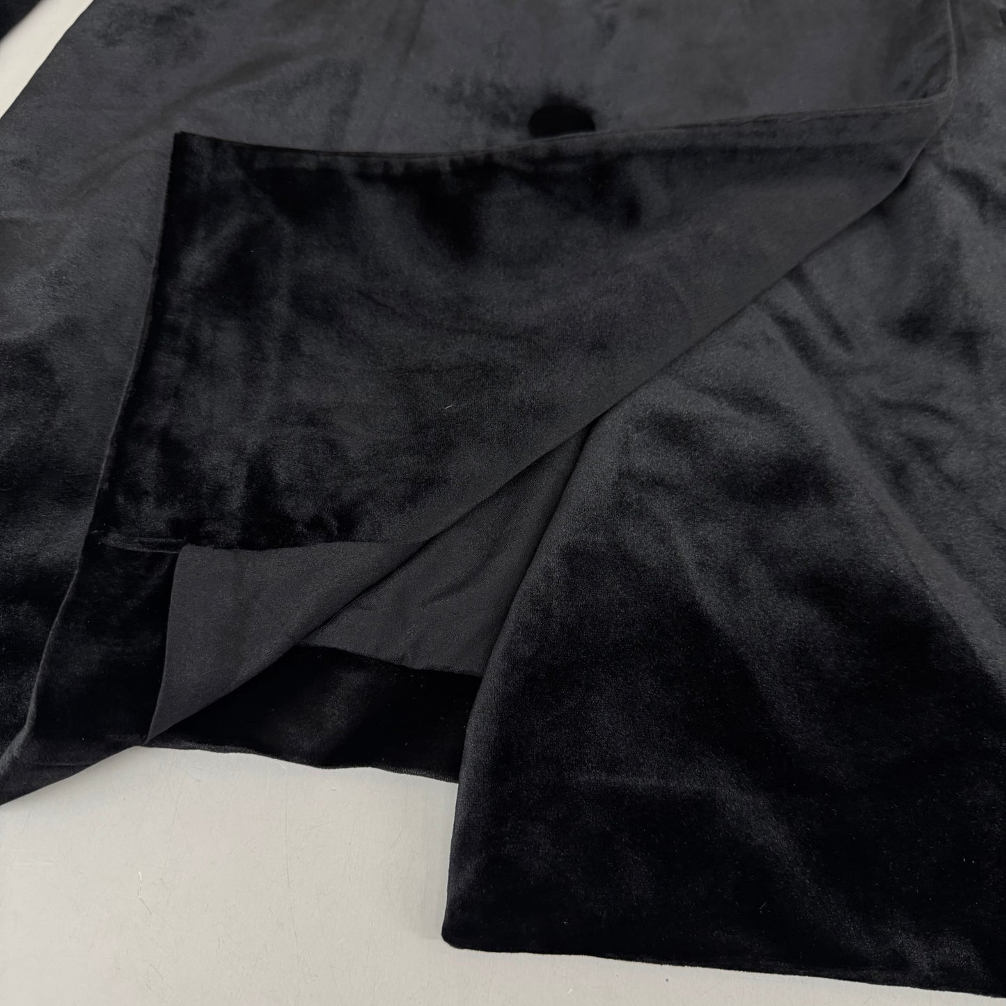 GOOD AMERICAN Velvet Sculpted Blazer Women's Sz XL Black001 GJK0124