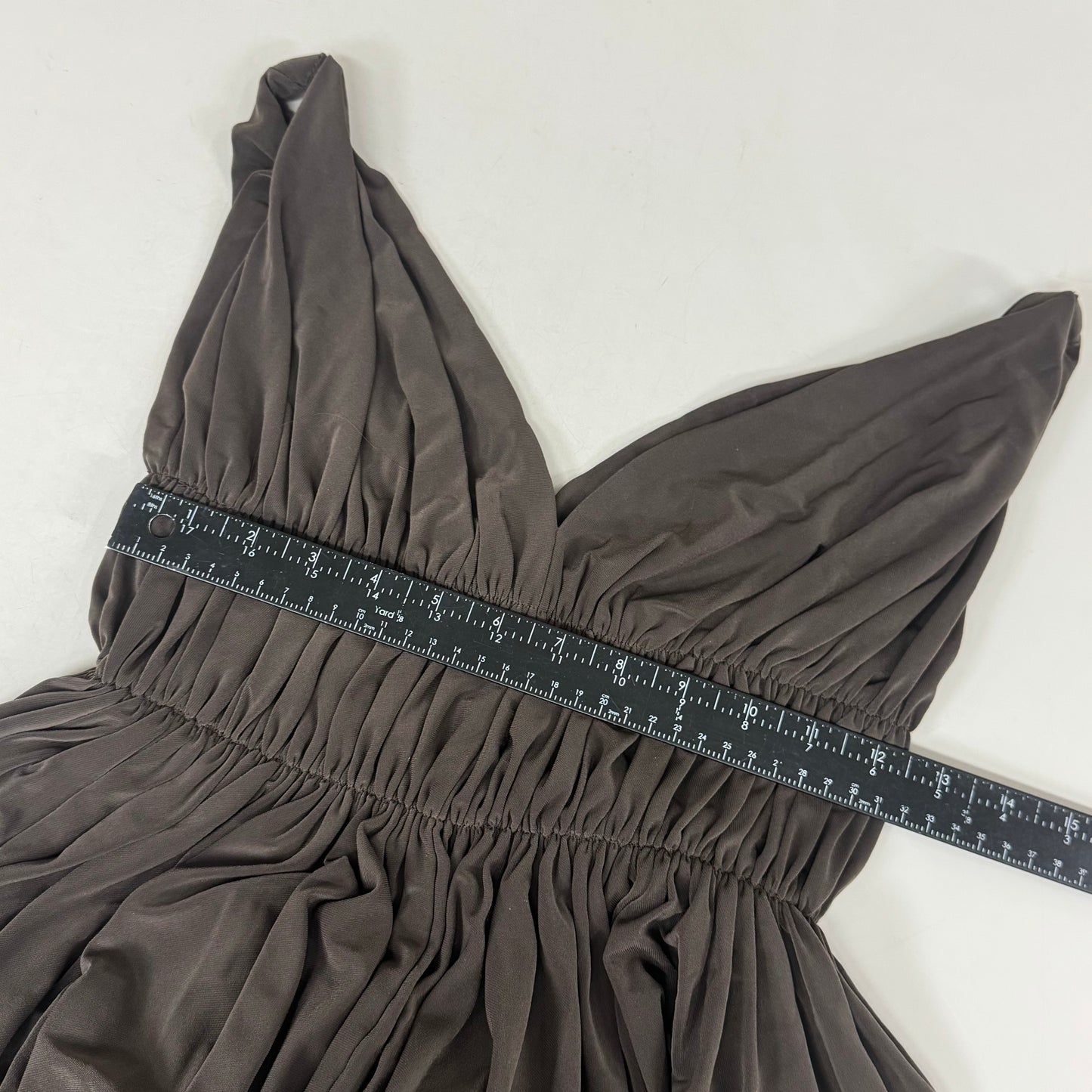 NORMA KAMALI Goddess Dress Unlined Women's Sz S/36 Chocolate KK3233PL292028