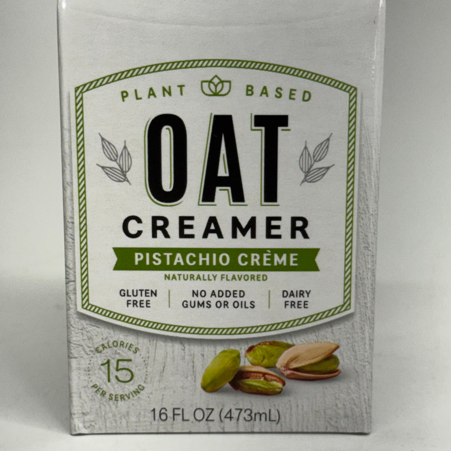 ELMHURST (6 PACK) Elmhurst Pistachio Creme Oat Creamer 16 fl oz. BB 01/27