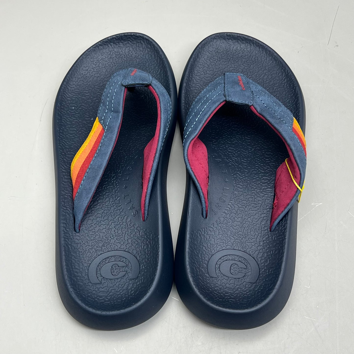 COBIAN Kandui Synthetic Leather Strap Sandals Men's Sz 8, EU 39.5 Navy KAN25-410-8