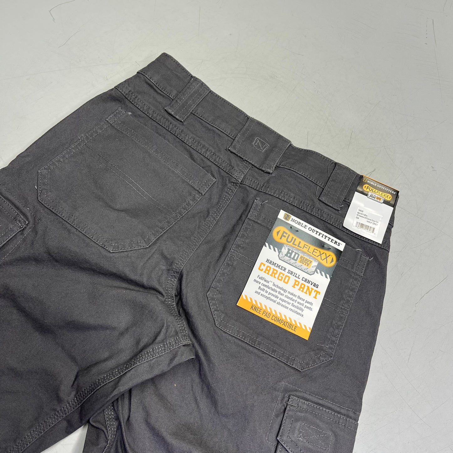 NOBLE OUTFITTERS Full Flex Canvas Cargo Pant Men's Sz 38x34 Wolf Grey 18426