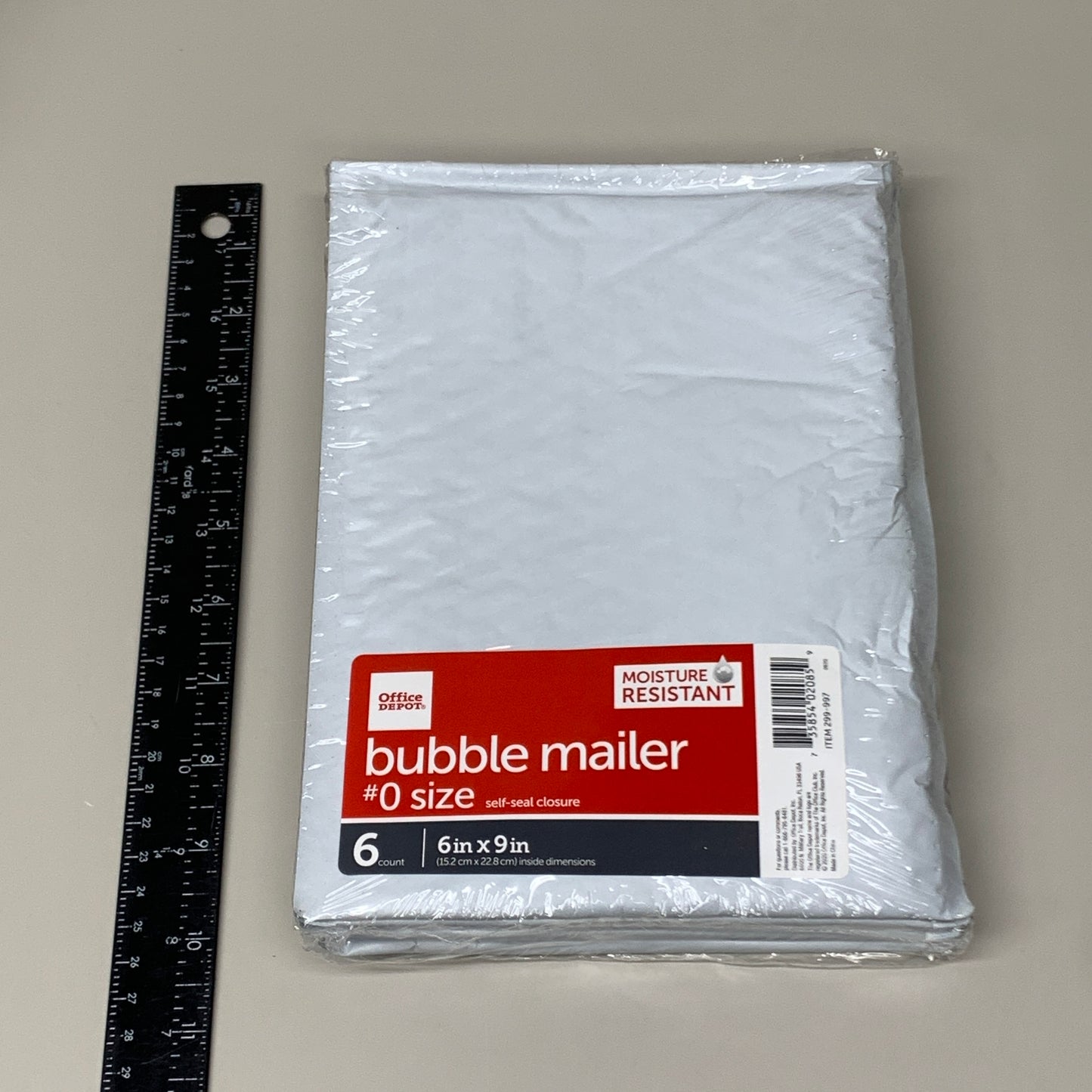 OFFICE DEPOT (48 MAILERS) Bubble Mailer #0 Size 6in X 9IN 50735854020854