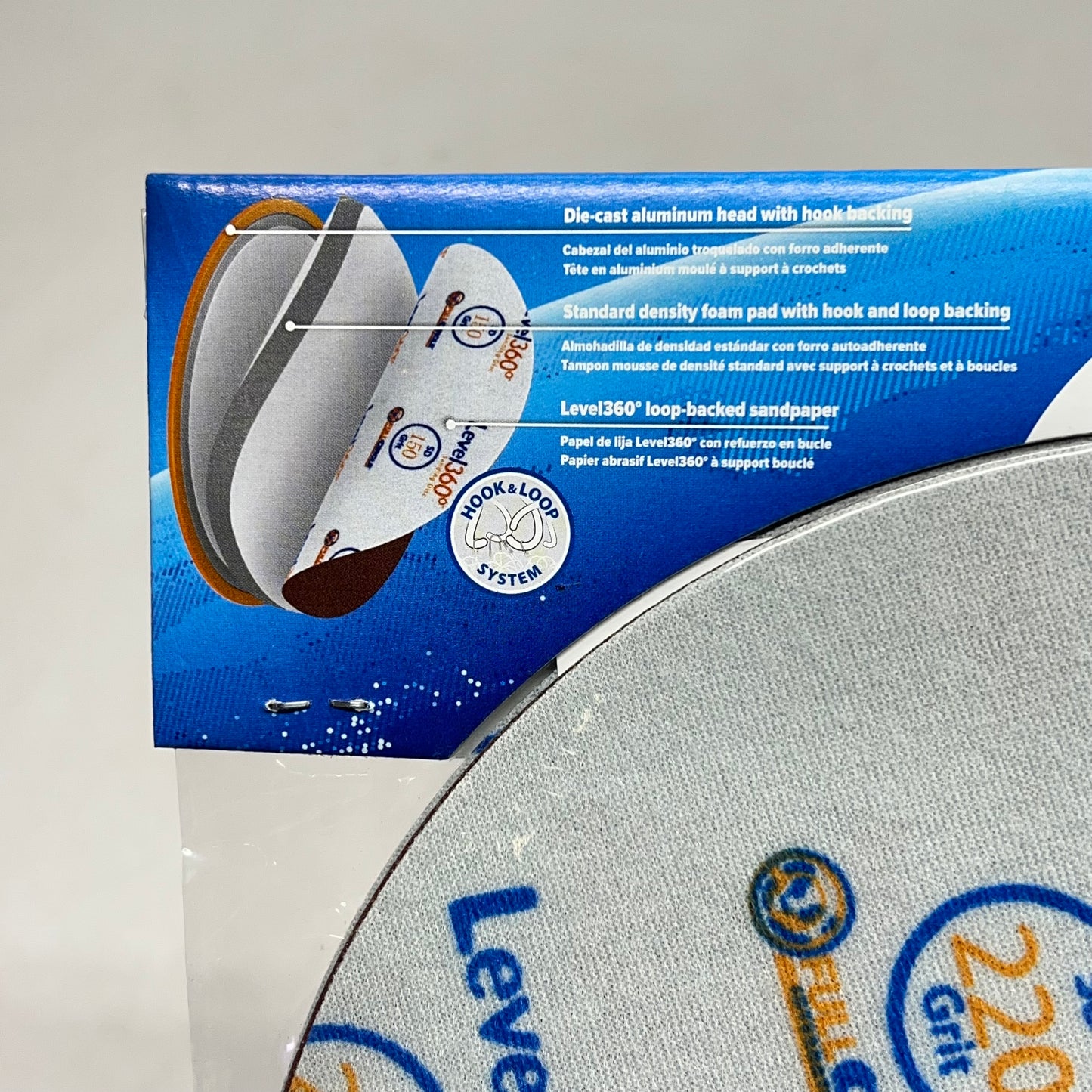 FULL CIRCLE (5 PACK) Level 360 Level Sanding Disc 220 Grit 8.75" SD220