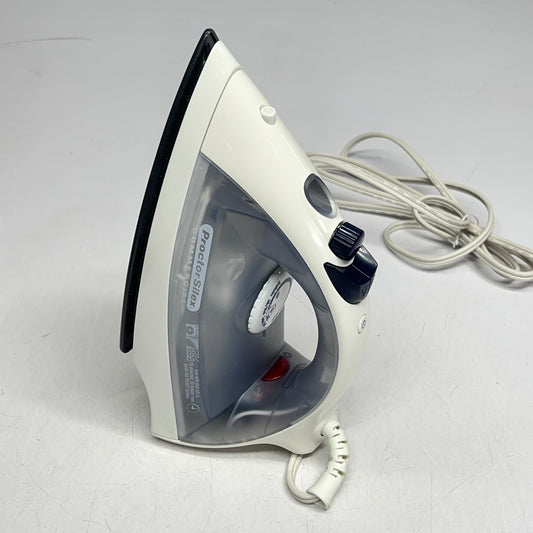 ZA@ PROCTOR SILEX Lightweight Iron 3-way Position Sensing White/Blue (Distressed Packaging)