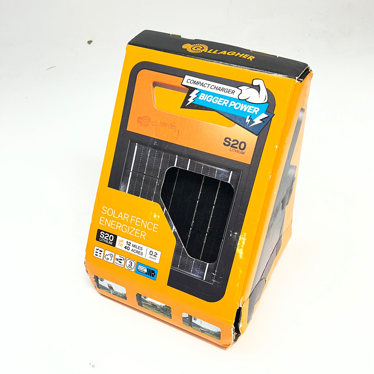 GALLAGHER S20 Lithium Solar Fence Energizer Adaptive Energy Control G350404