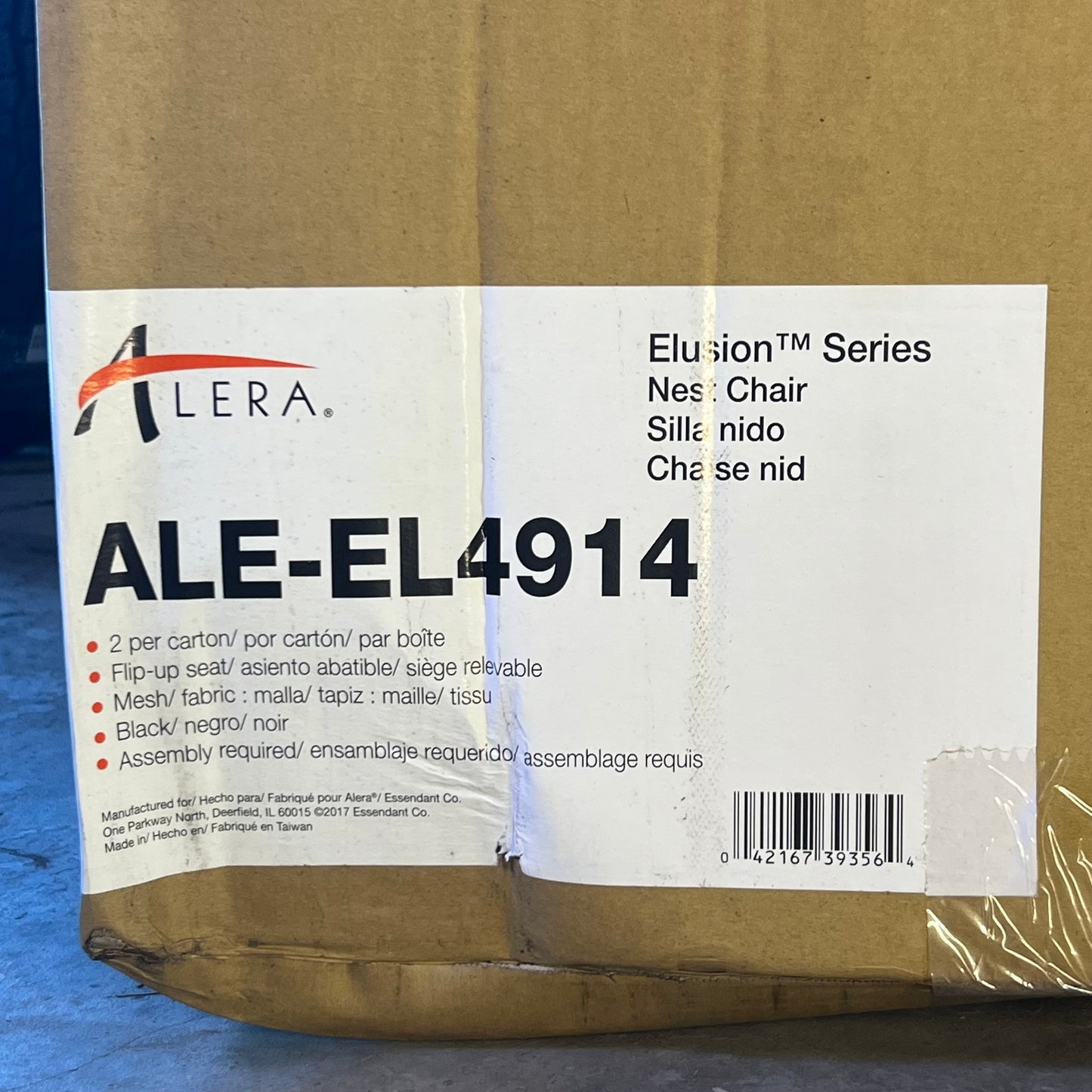 ZA@ ALERA Elusion Mesh Nesting Chairs with Padded Arms ALE-EL4914 A