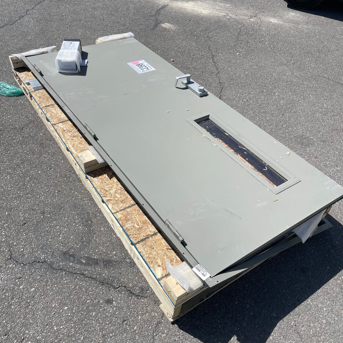 Z@ Pallet of SECURALL Steel Door 83”x36” Grey HDQR3684LH (AS-IS)