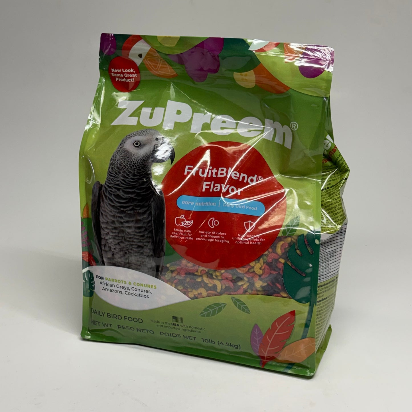 ZUPREEM FruitBlend Flavor with Natural Flavors Daily Parrot & Conure Bird Food 10 lb. BB 10/27