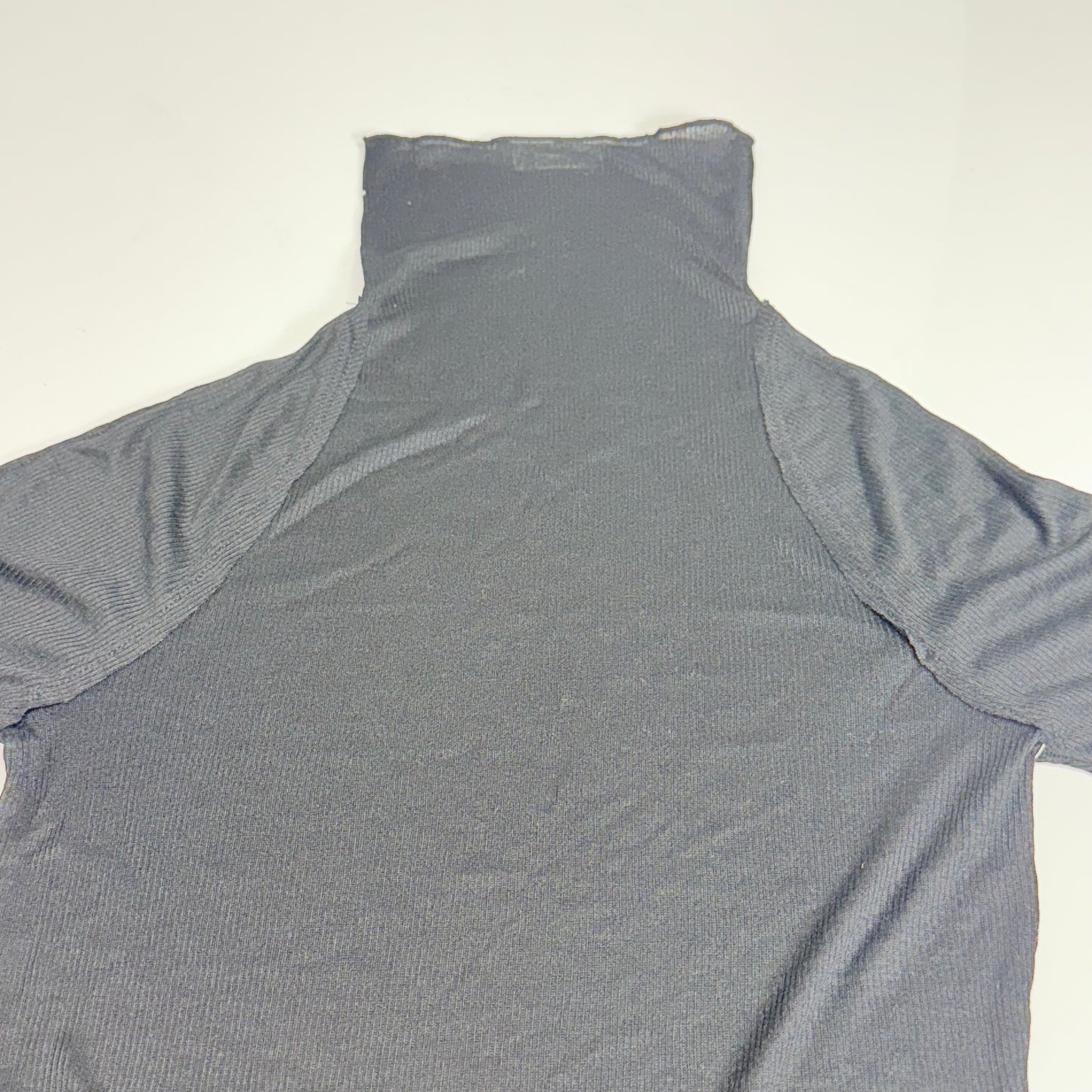 FREE PEOPLE Close To Home Layering Top With Ribbed Texture Sz Xs-Black 101734952