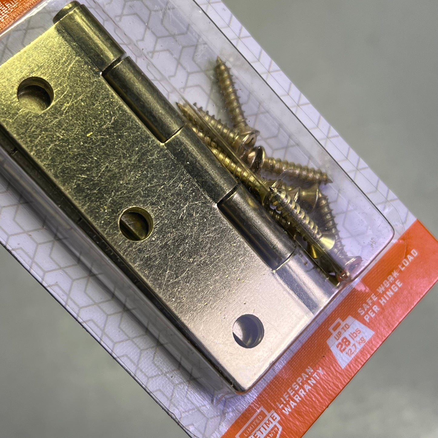 NATIONAL HARDWARE  (2 PACK) Steel Narrow Hinge 3" W Frame 0.065"  Brass N142-067