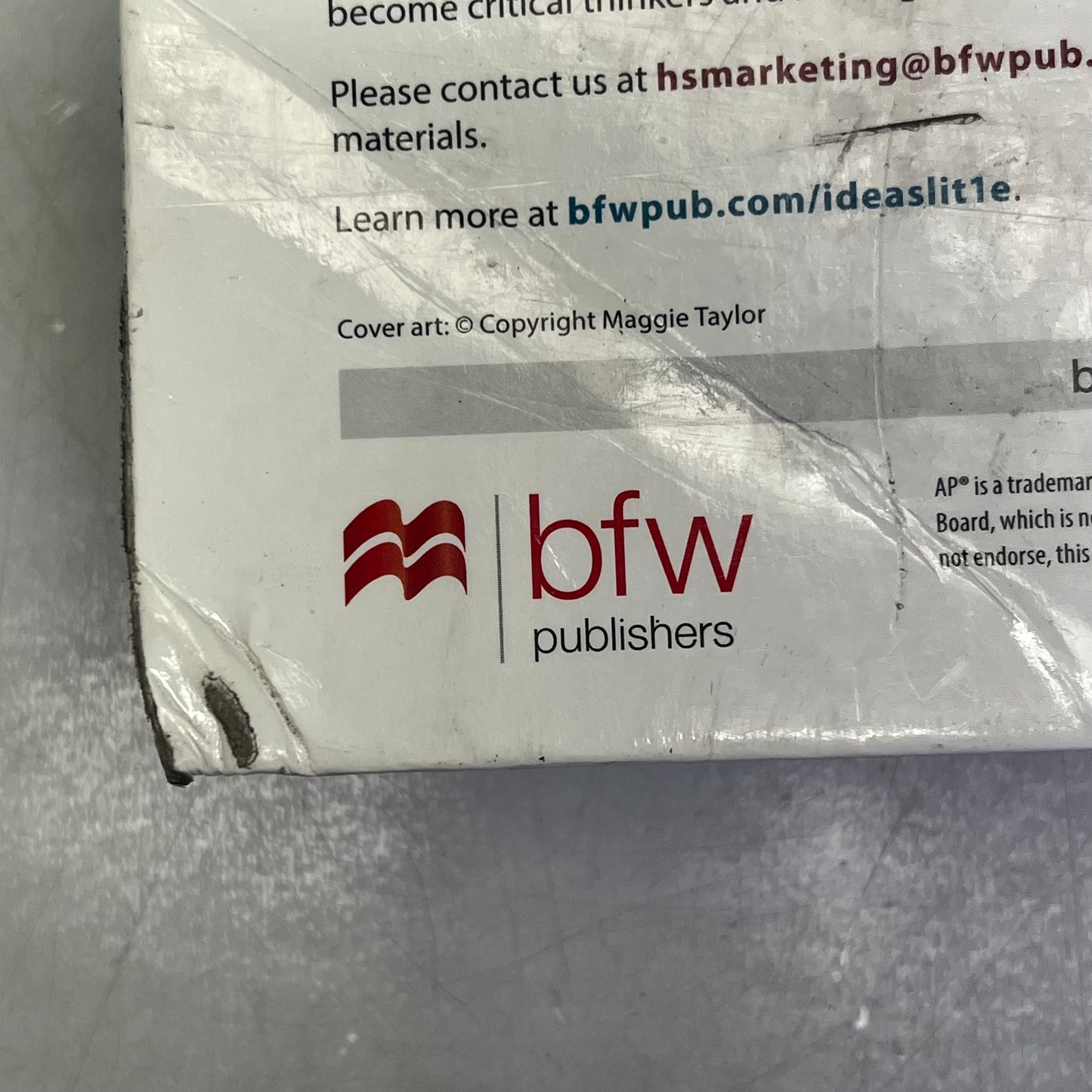 IDEAS IN LITERATURE AP English Literature Course Hardback Book 1st Ed (As-is)