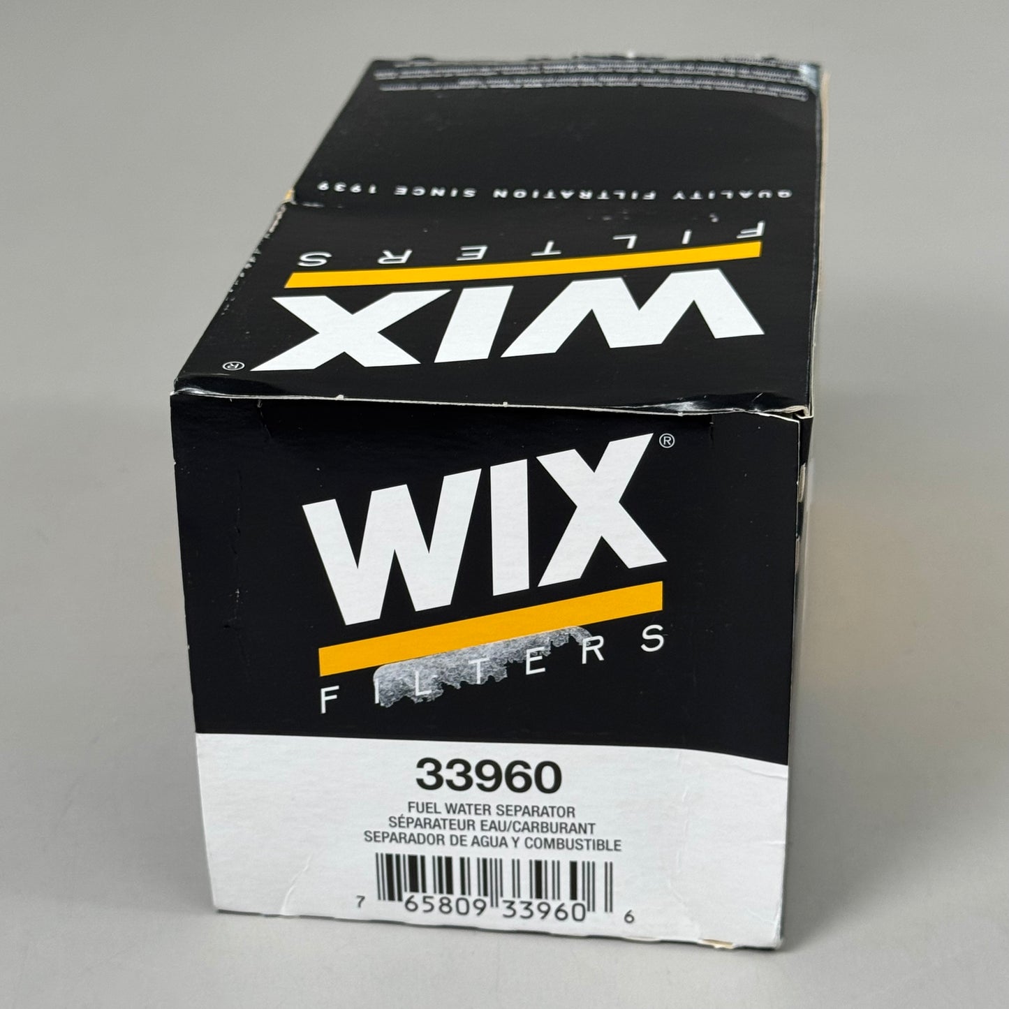 WIX Fuel/Water Separator Filter 7 Micron Rating Spin-On Cellulose Black 33960