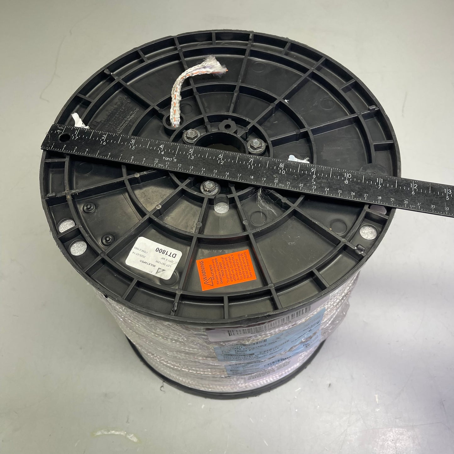 NEPTCO Detectable Muletape 5/8” OD, 3000’ White/Black/Orange DT1800P.ATT