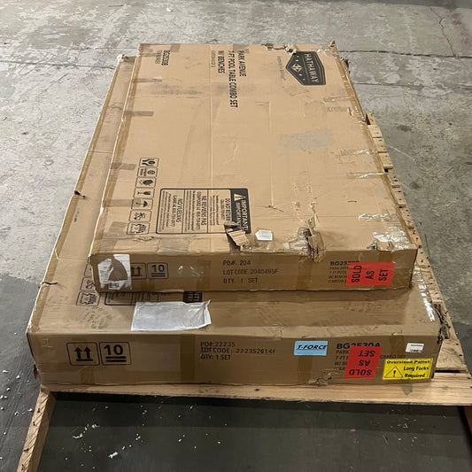 HATHAWAY Park Avenue 7 ft. Pool Table Combo Set With Benches BG2530A/BG2530B