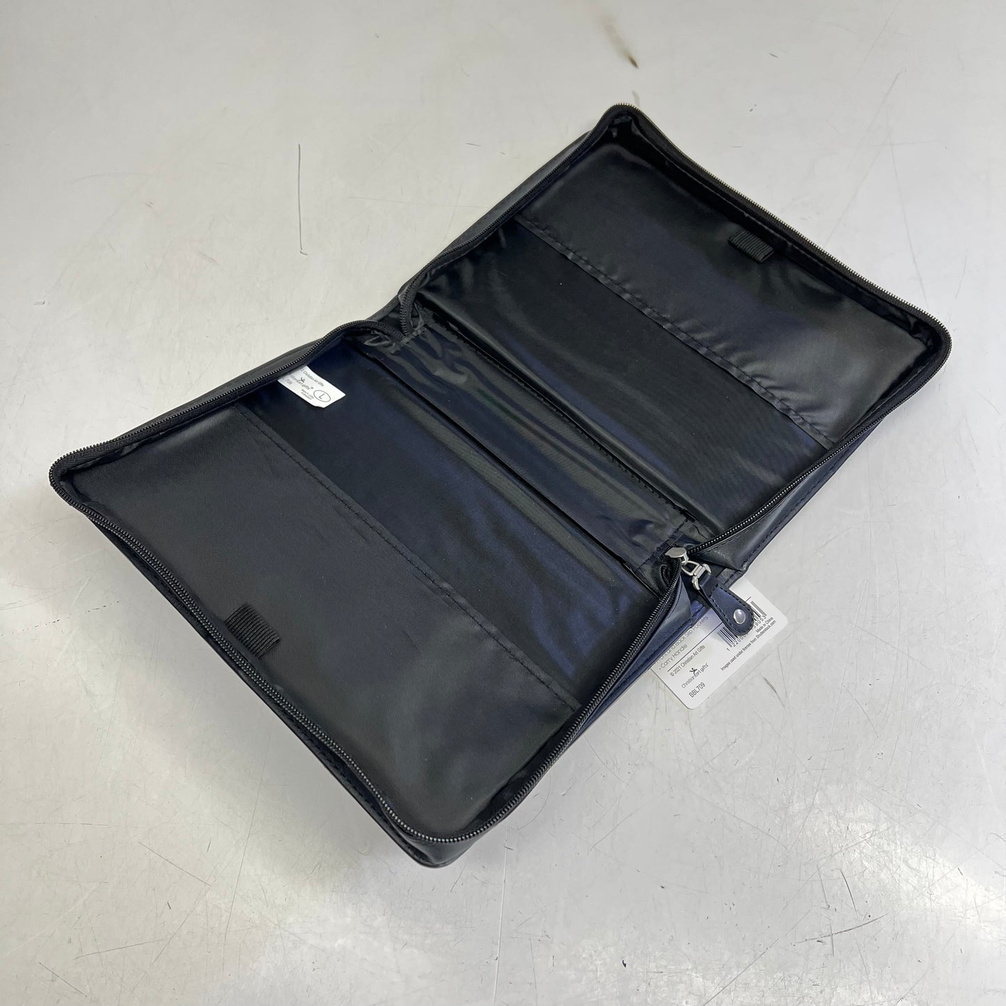 CHRISTIAN ART GIFTS Two-tone Faux Leather Case Bible Cover 7"x10' Grey/Black