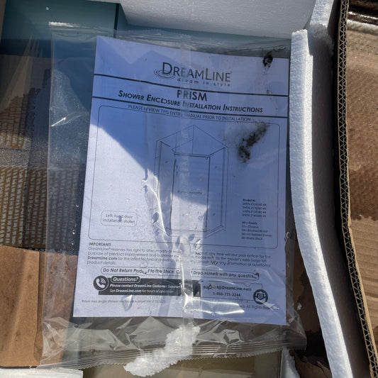 ZA@ Pallet of DREAMLINE Glass Shower Door SHEB-2134340-09 (AS-IS)