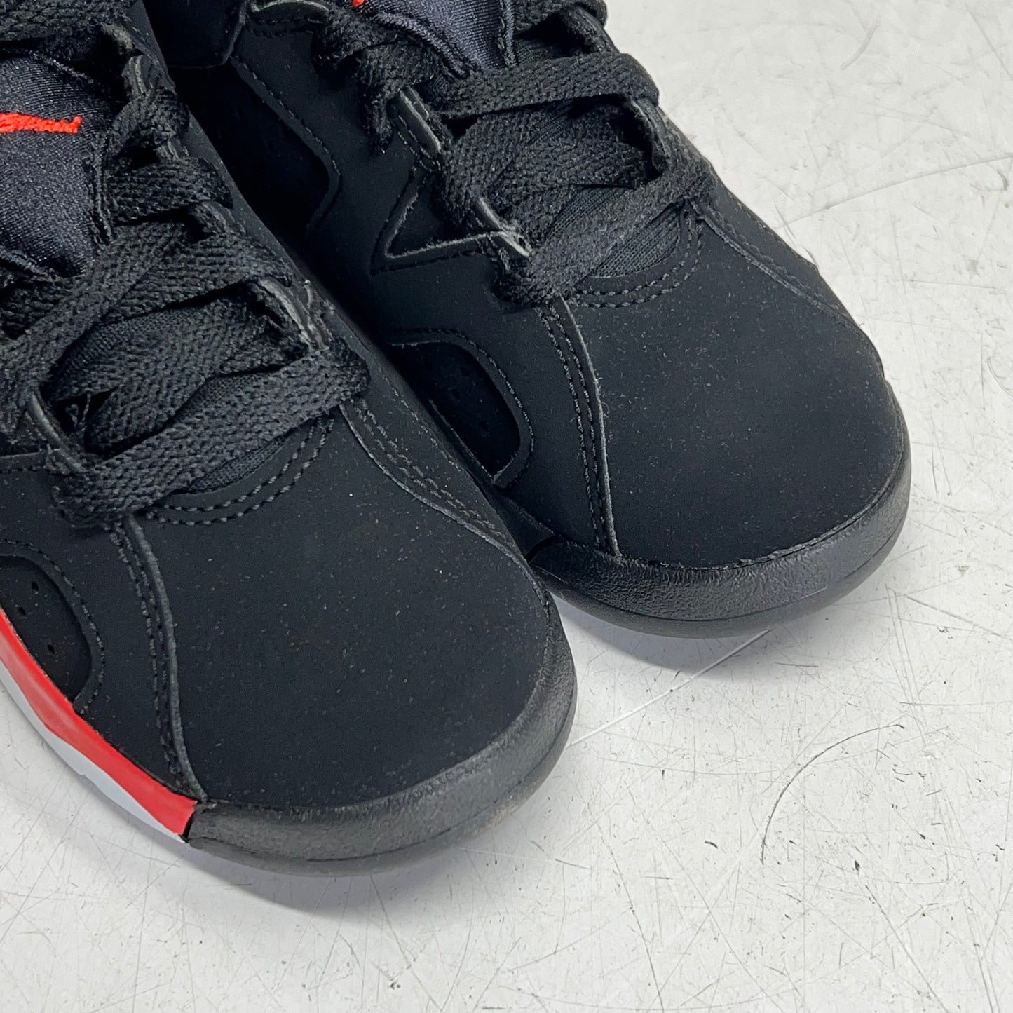 AIR JORDAN Kids Preschool 6 Retro Basketball Shoes Boys Sz 10 5C Black/Crimson