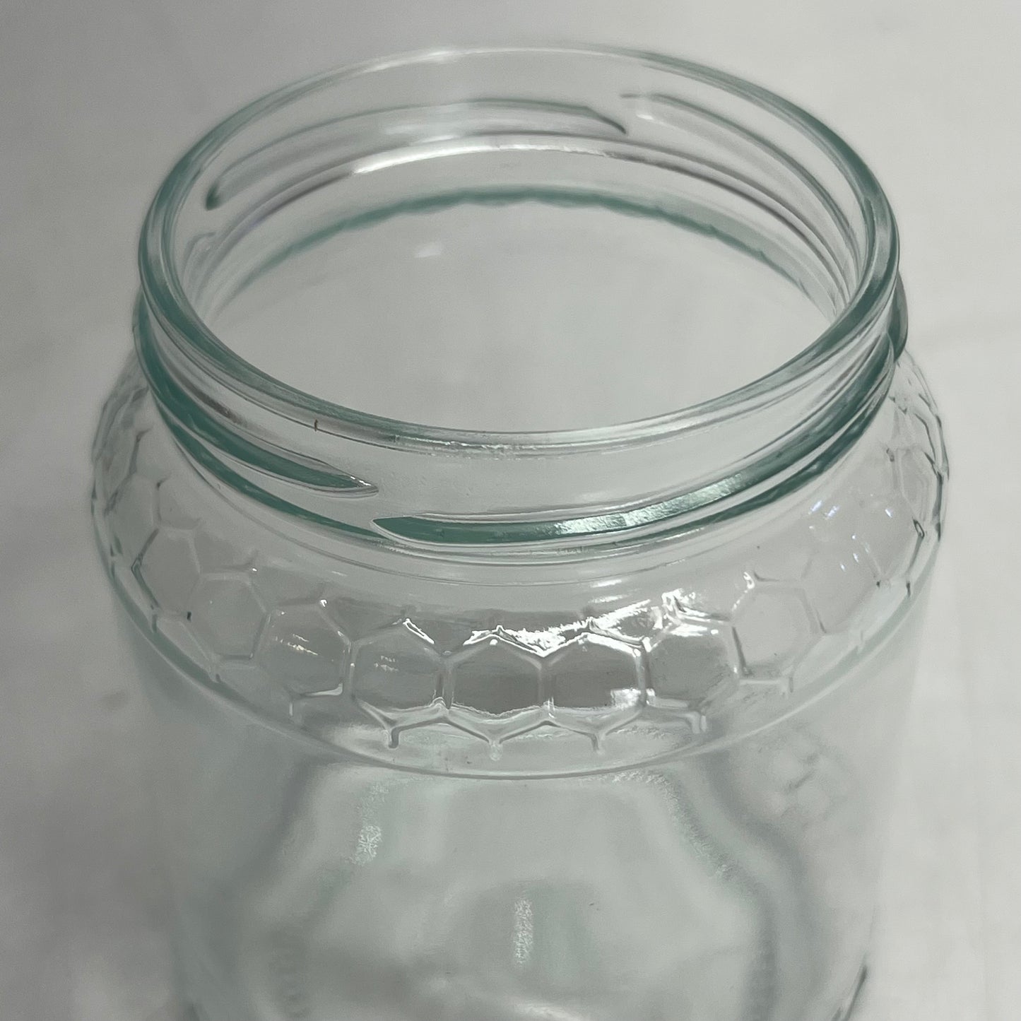 ZA@ GLASS VERRE (12 PACK) Round Glass Honey Jar 13 oz. Clear A