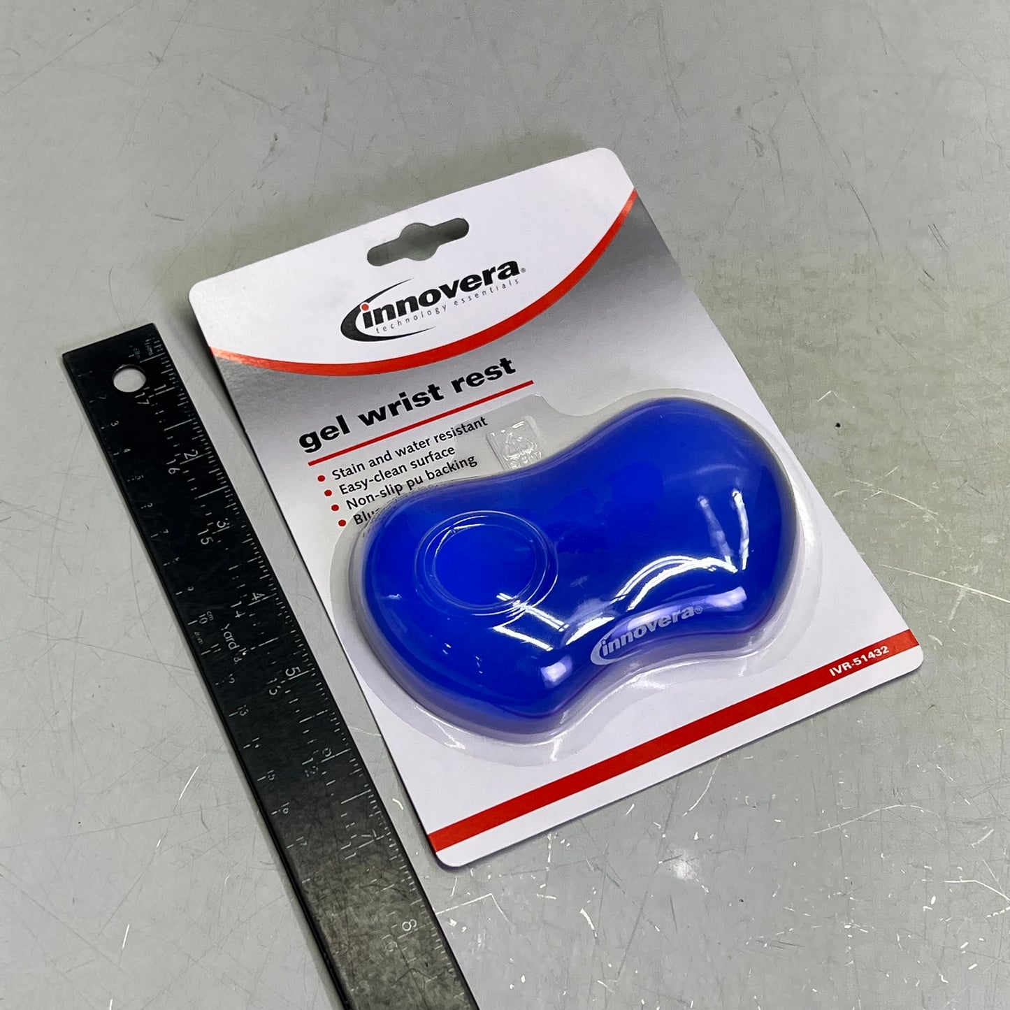 ZA@ INNOVERA (2 PACK) Gel Wrist Rest For Mouse 4.75"x3.12" Blue A