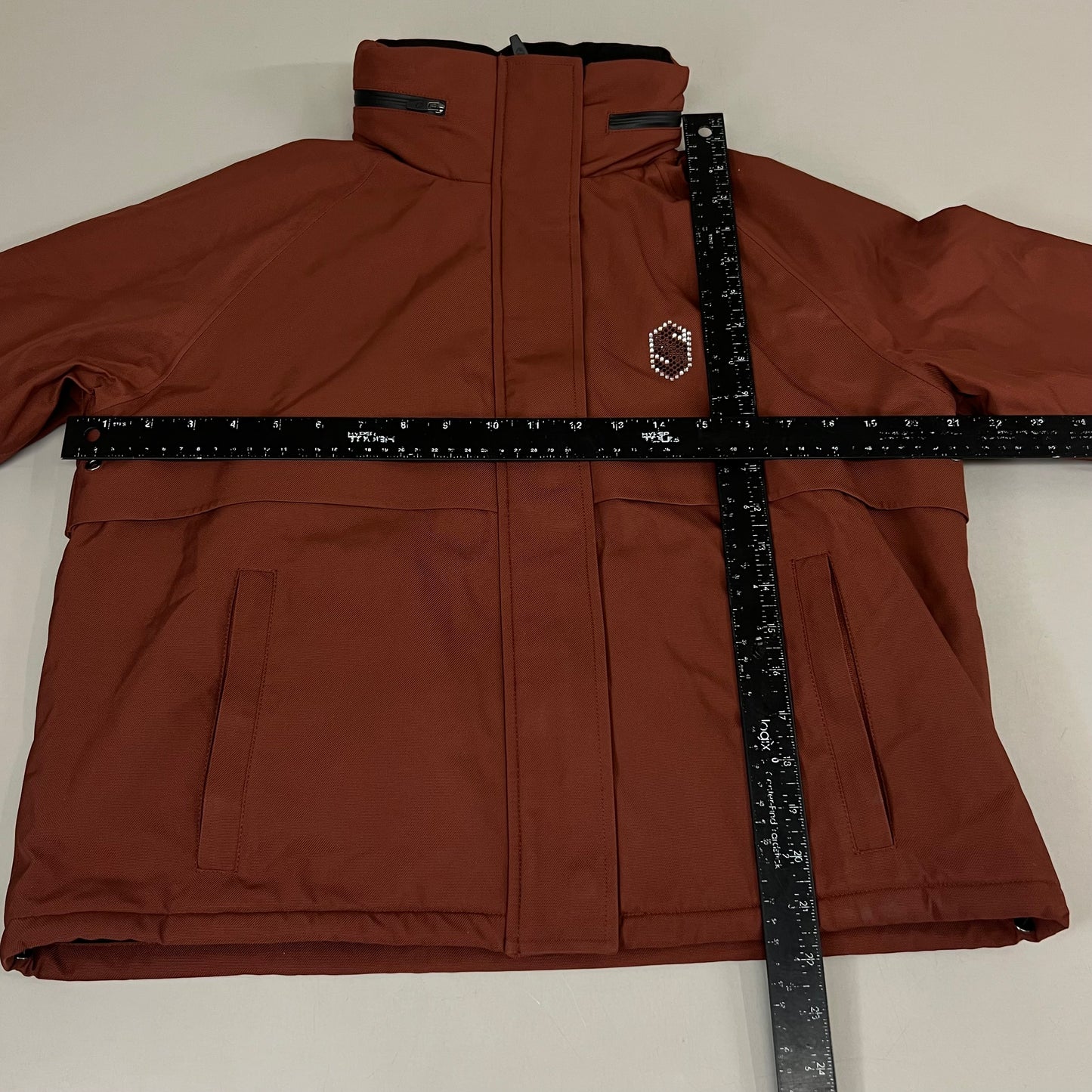 SAMSHIELD Lina Equestrian Winter Rain Coat Waterproof Women's Sz S Chestnut