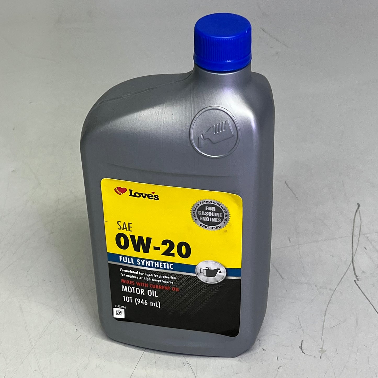 ZA@ LOVE'S (6 PACK, 1 QUART EACH) Motor Oil SAE 0W-20 Full Synthetic