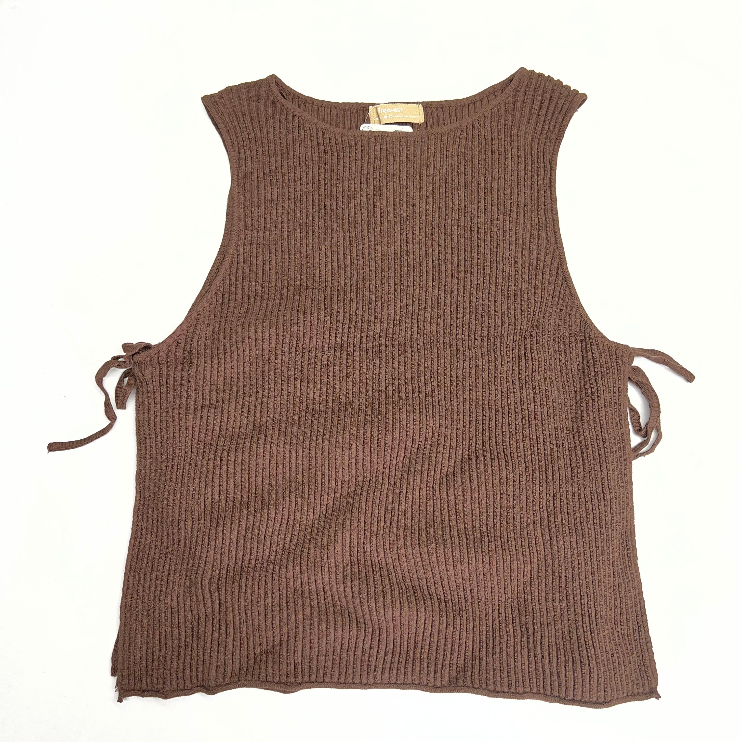FREE PEOPLE Free Est Lizzie Sweater Top Scoop Neck Womens Sz XL